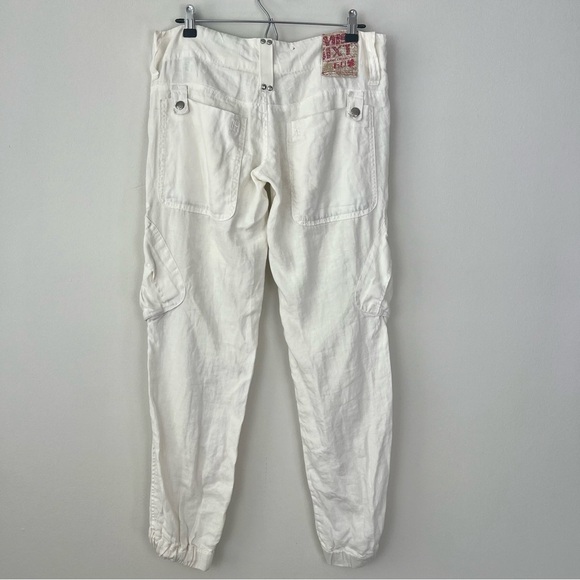 Miss Sixty Y2K Vintage White Cargo Linen Jogger Pants - Picture 8 of 12